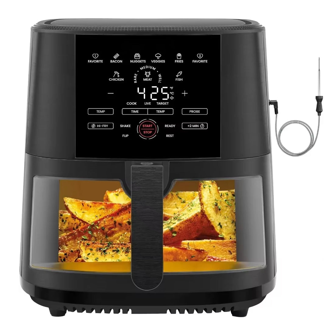 8 Qt Air Fryer with Probe & 8 Presets