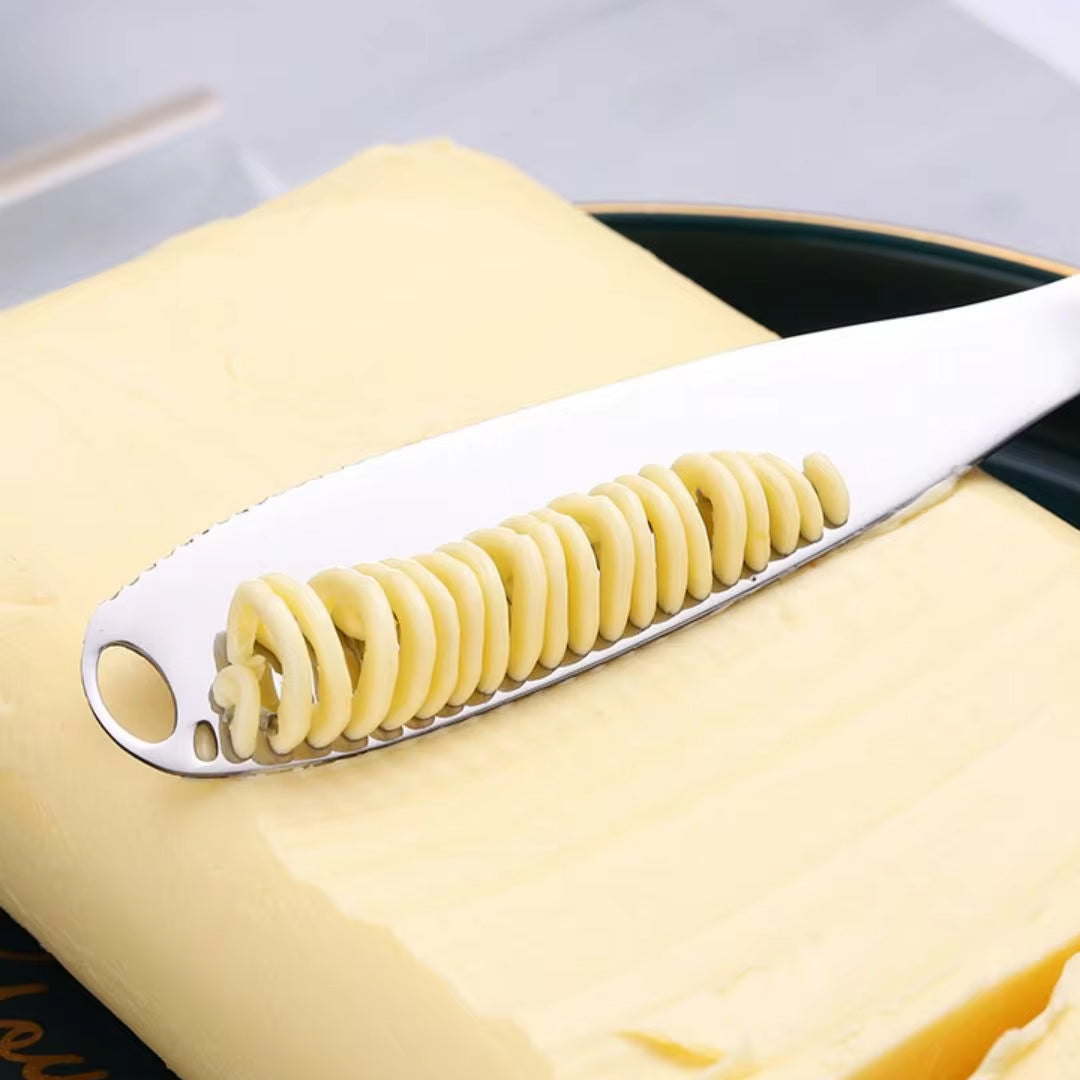 Stainless Steel Butter and Cheese Knife with Holes for Jam, Dessert, and Bread