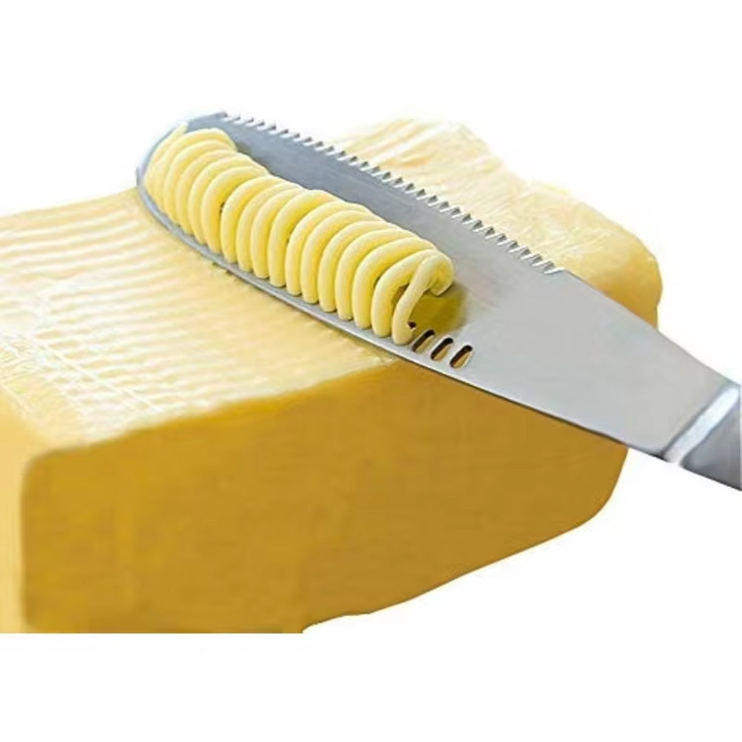 Stainless Steel Butter and Cheese Knife with Holes for Jam, Dessert, and Bread