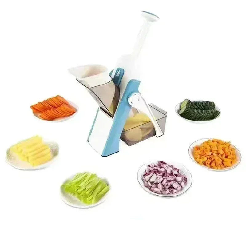 5-in-1 Manual Vegetable Cutter, Slicer & Chopper