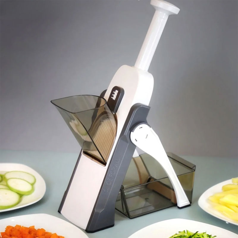 5-in-1 Manual Vegetable Cutter, Slicer & Chopper