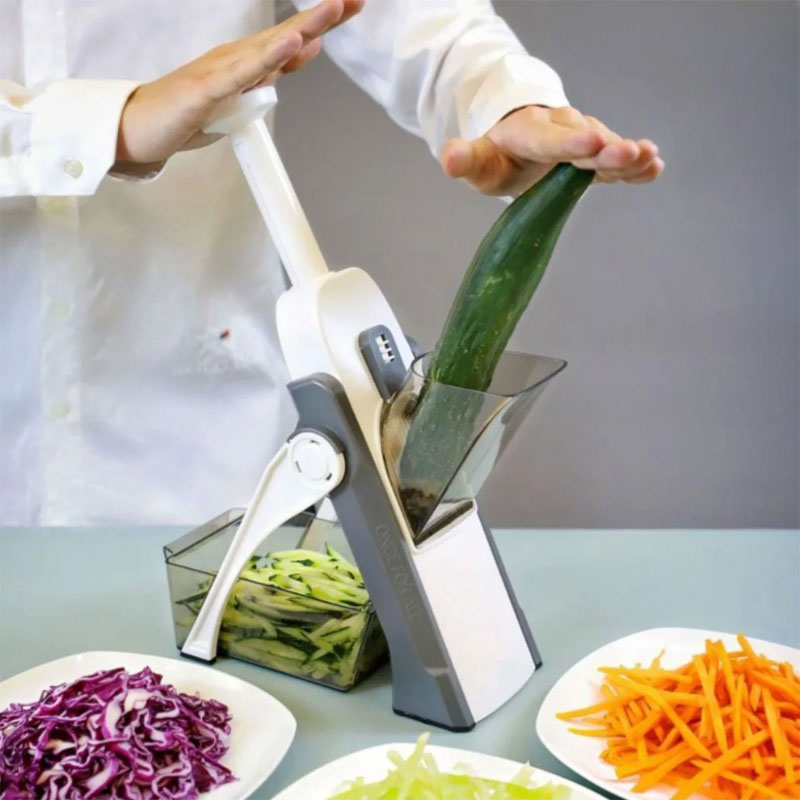 5-in-1 Manual Vegetable Cutter, Slicer & Chopper