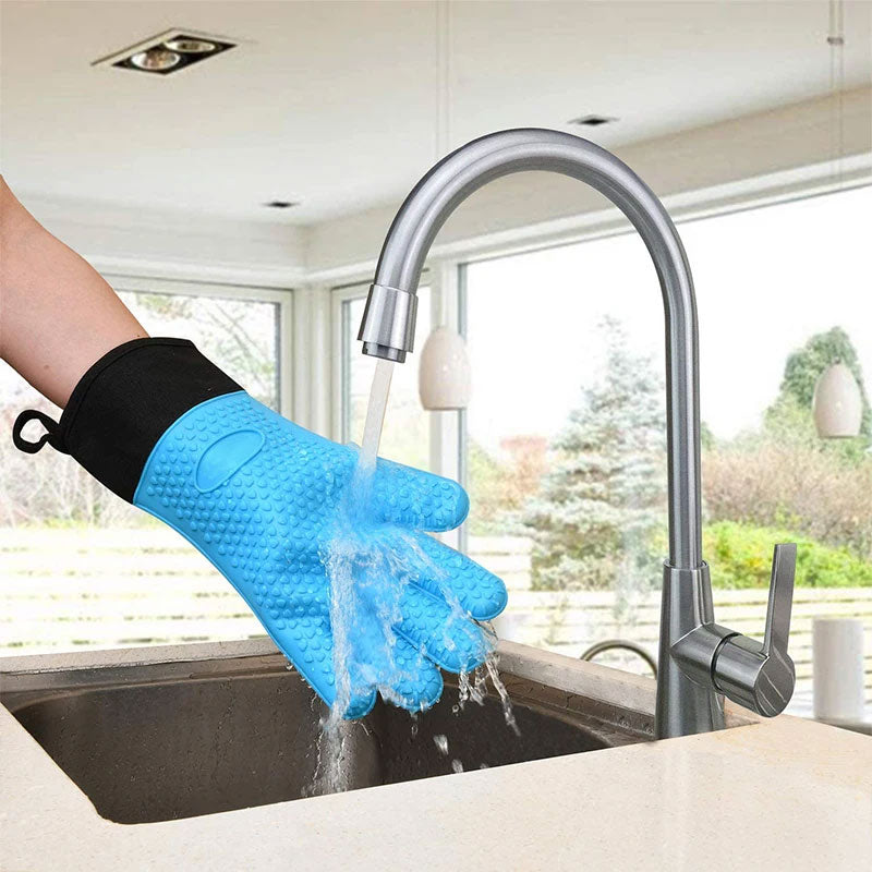 Double Layer Heat Resistant Oven Silicone Gloves