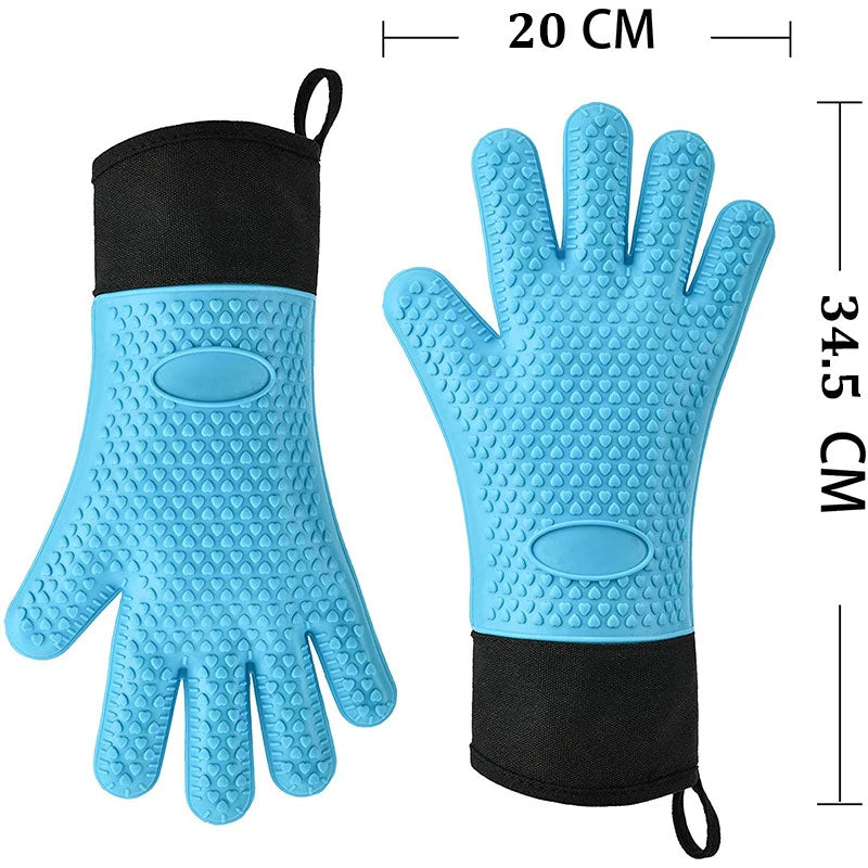 Double Layer Heat Resistant Oven Silicone Gloves