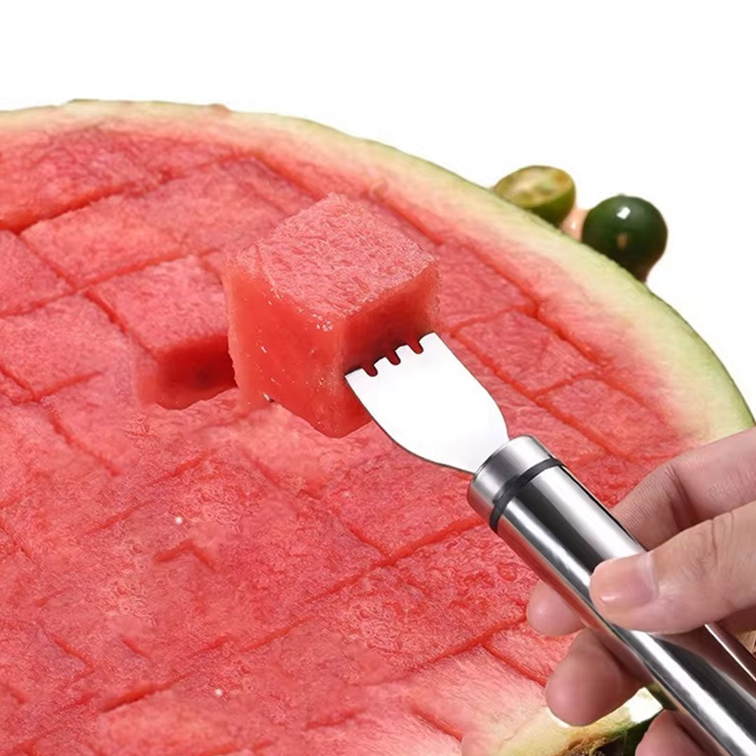 2 In 1 Stainless Steel New Watermelon Slicer Fork