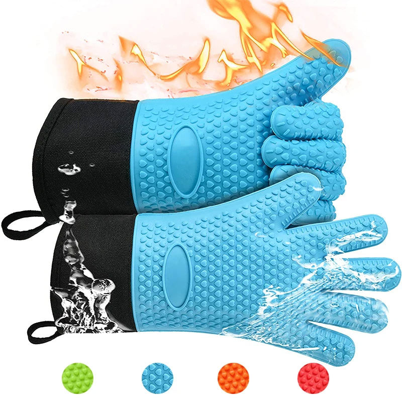 Double Layer Heat Resistant Oven Silicone Gloves