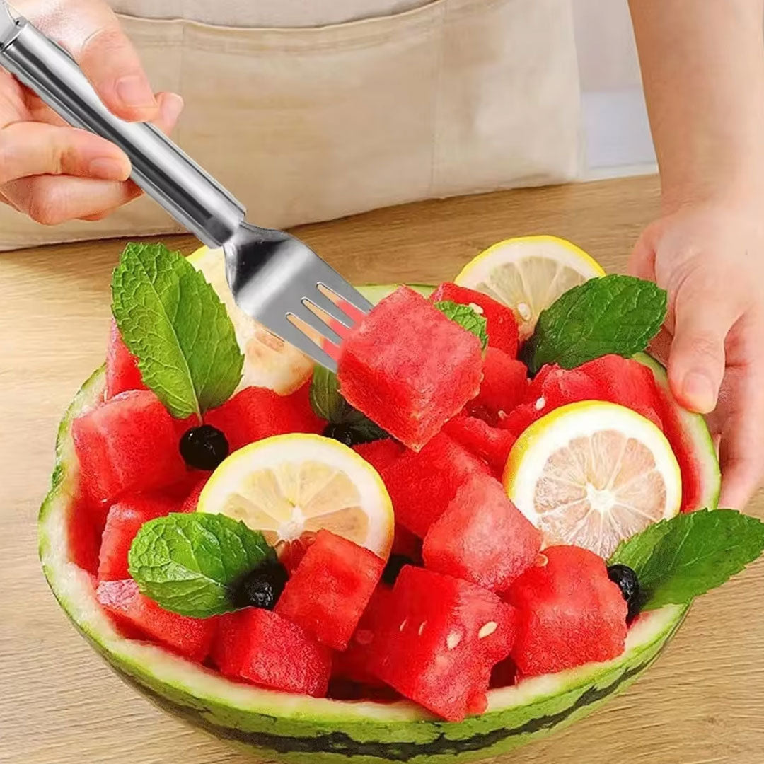 2 In 1 Stainless Steel New Watermelon Slicer Fork