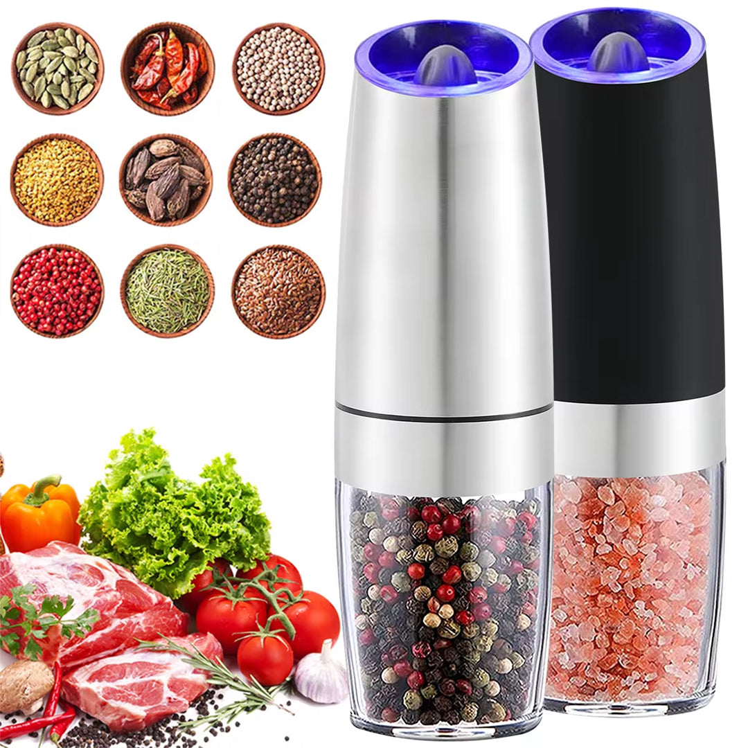 Premium Electric Pepper and Salt Grinder Battery Powered with LED Light and Adjustable Coarseness