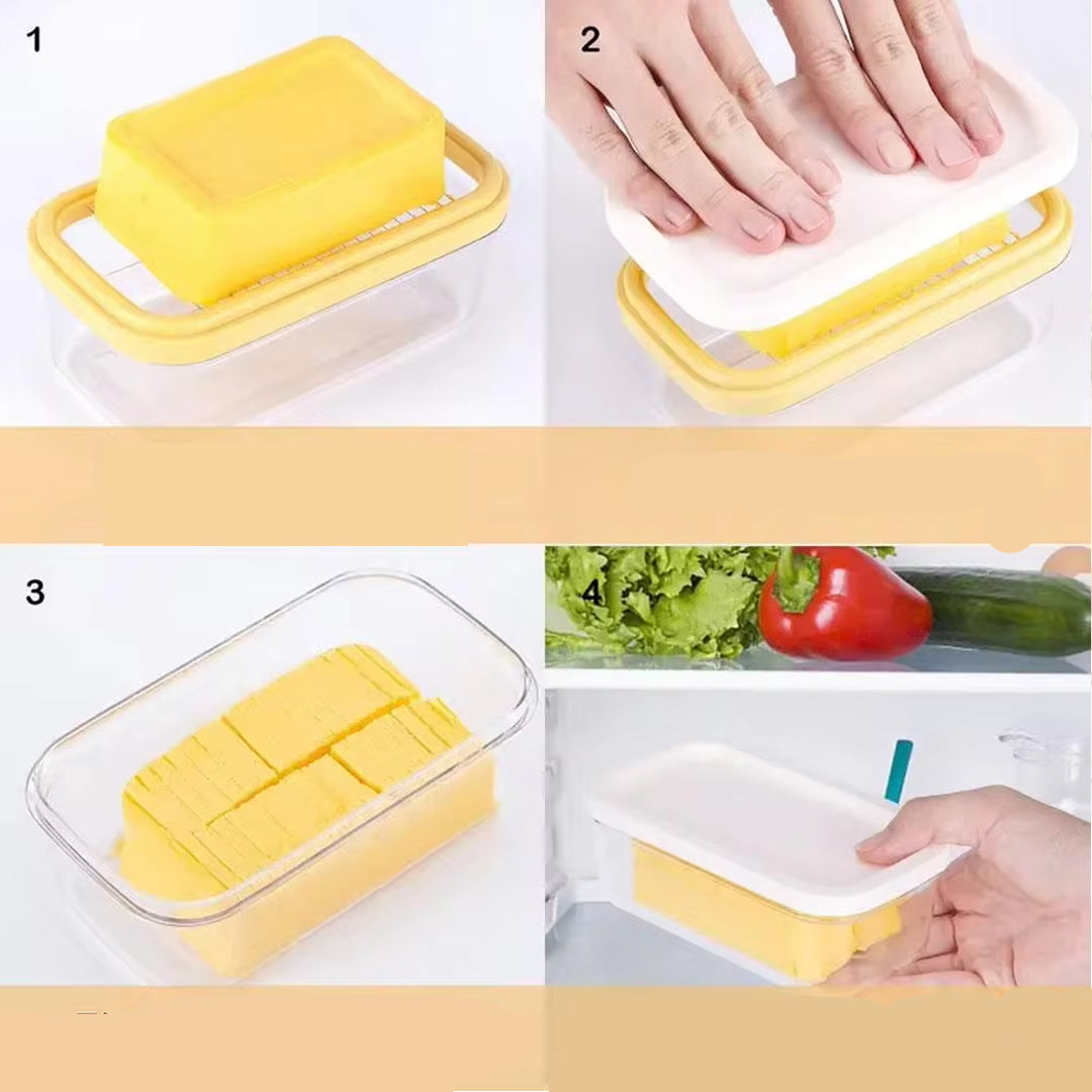 Stainless Steel and ABS Butter Cheese Cutter Box with Slicer and Grater