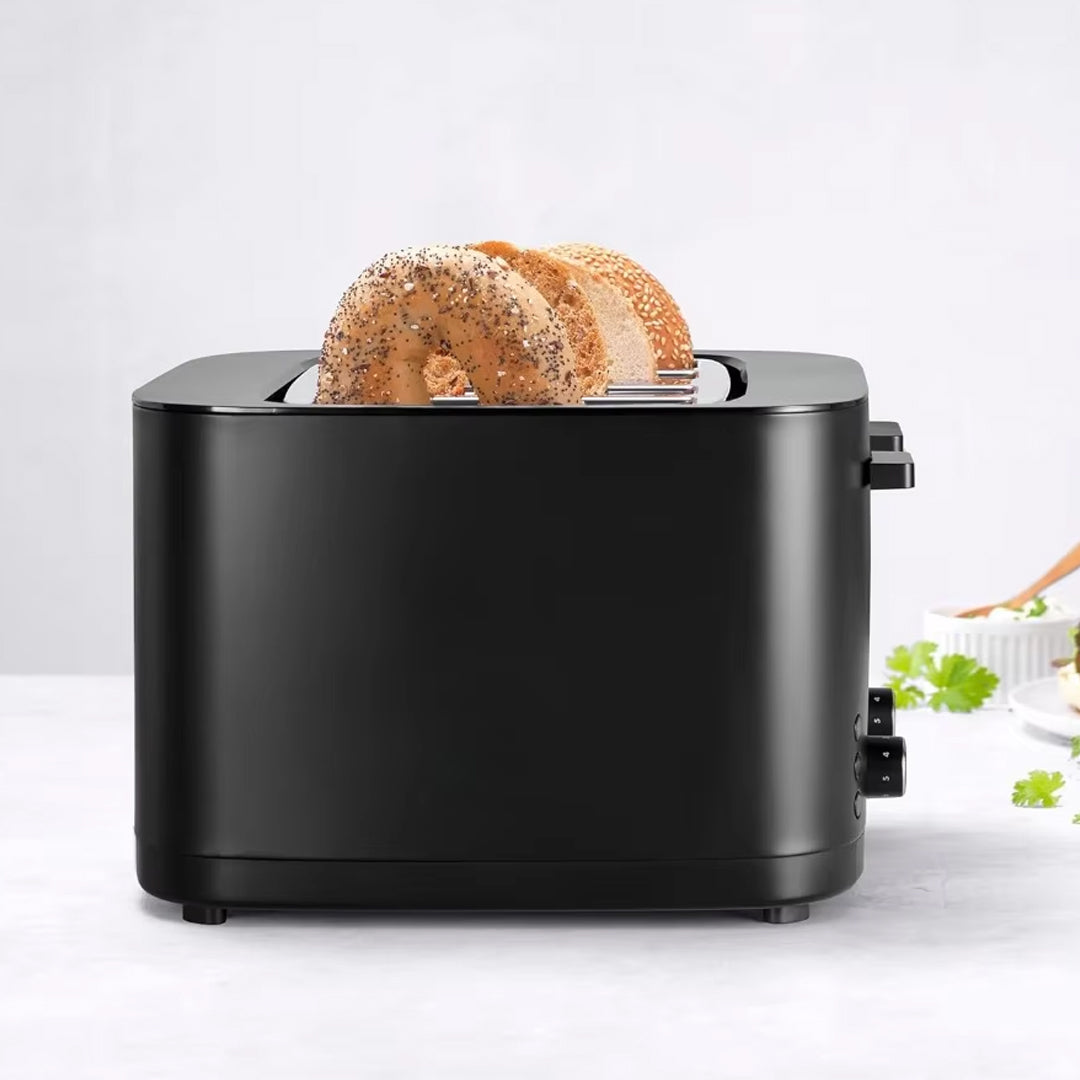 Black 2-Slice Extra Wide Slots Toaster