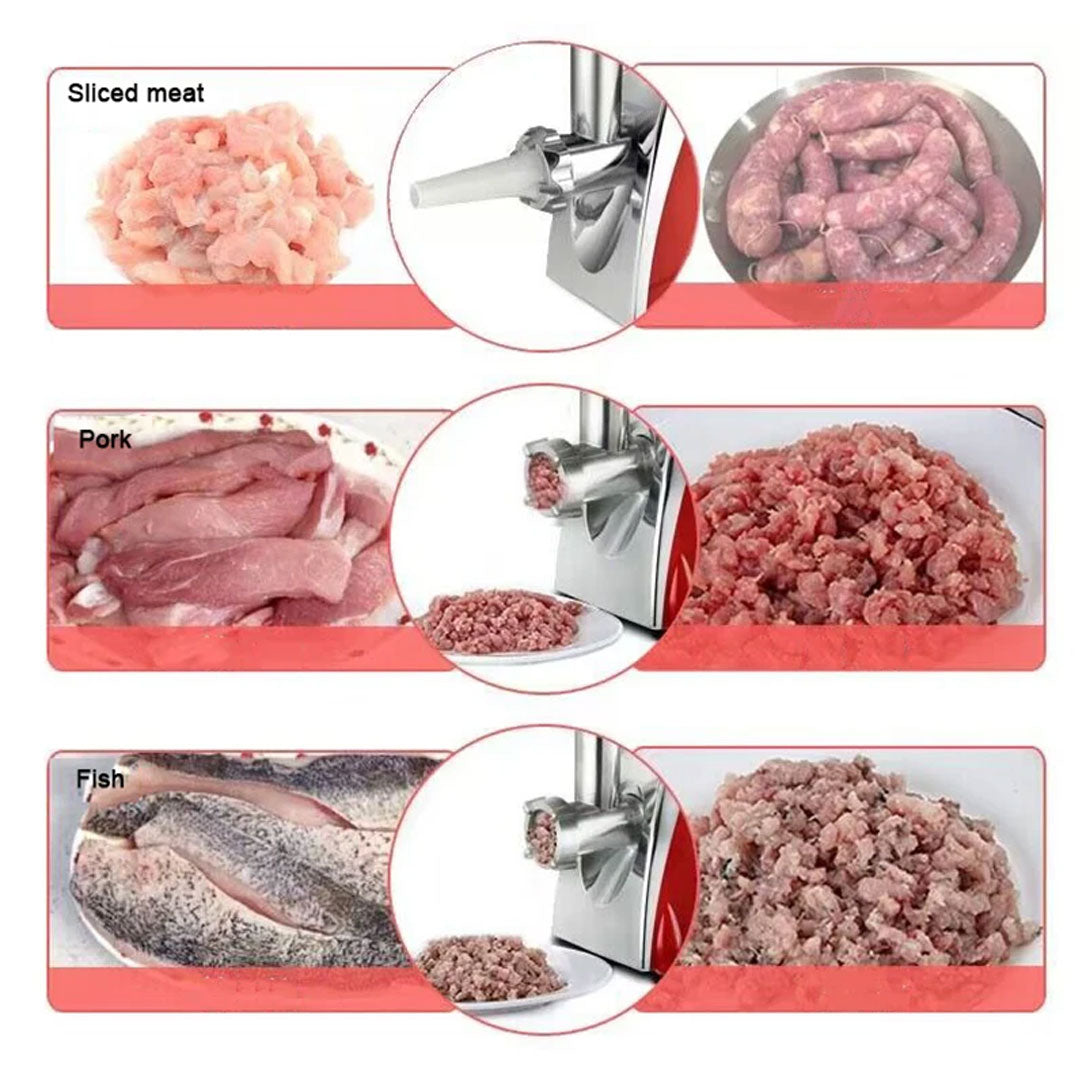 2800W Heavy Duty Electric Meat Grinder & Slicer