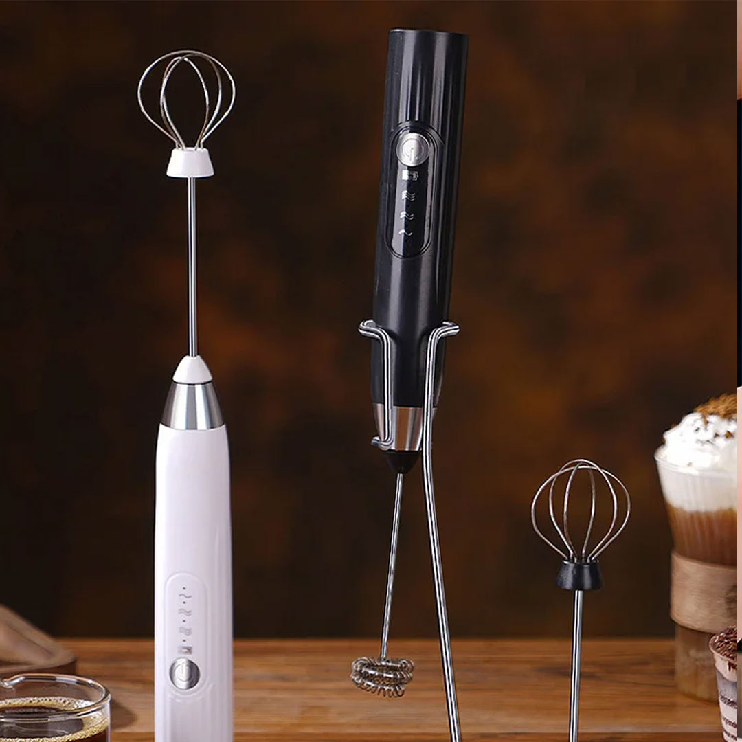 2-in-1 USB Rechargeable Baking Mixer and Milk Frother