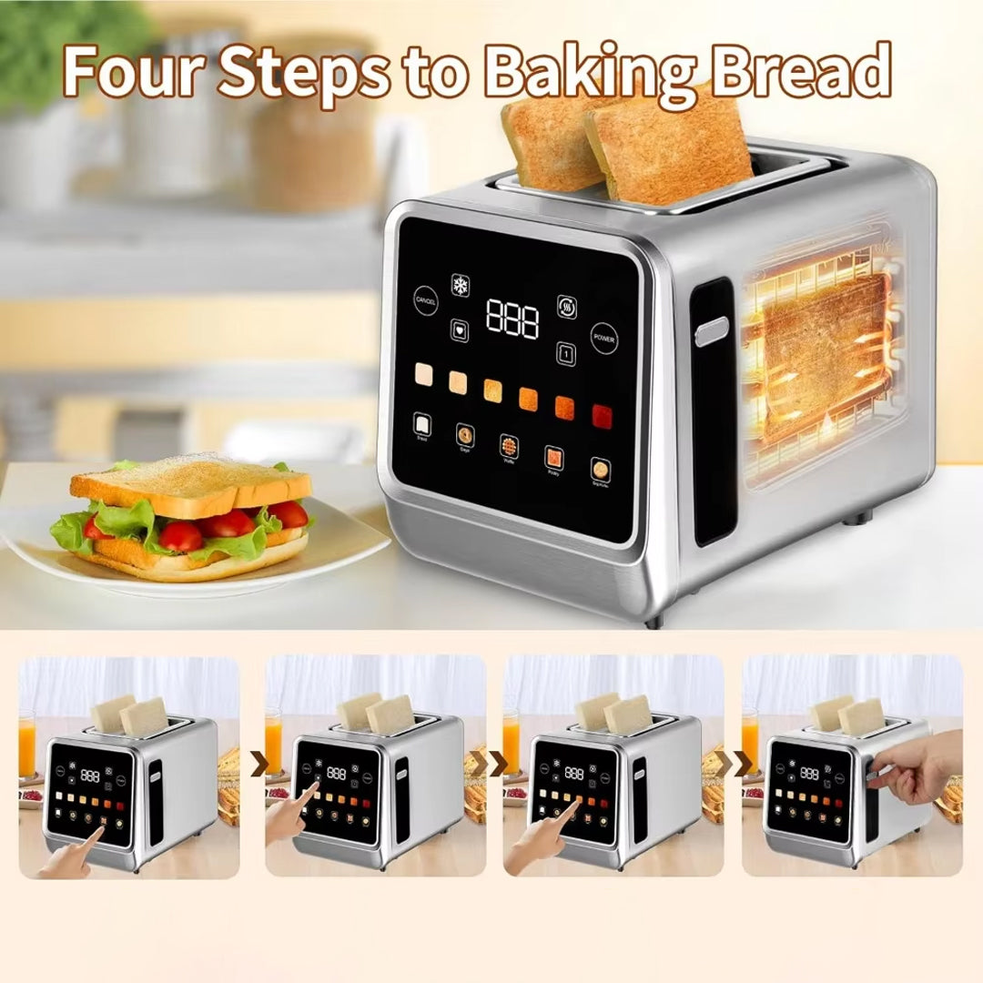 2-Slice Digital Toaster with LCD Display