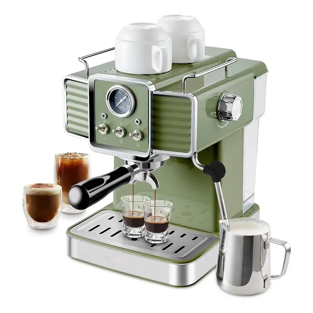 15-Bar Milk Frother Espresso Machine