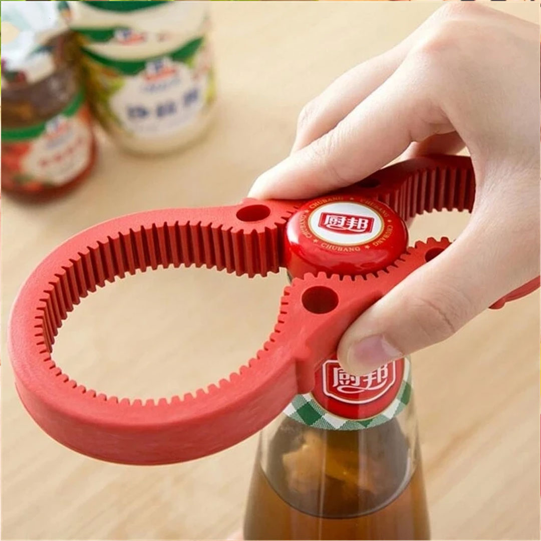 Portable Anti Slip Bottle Opener Multi Size Screw Caps Gadget