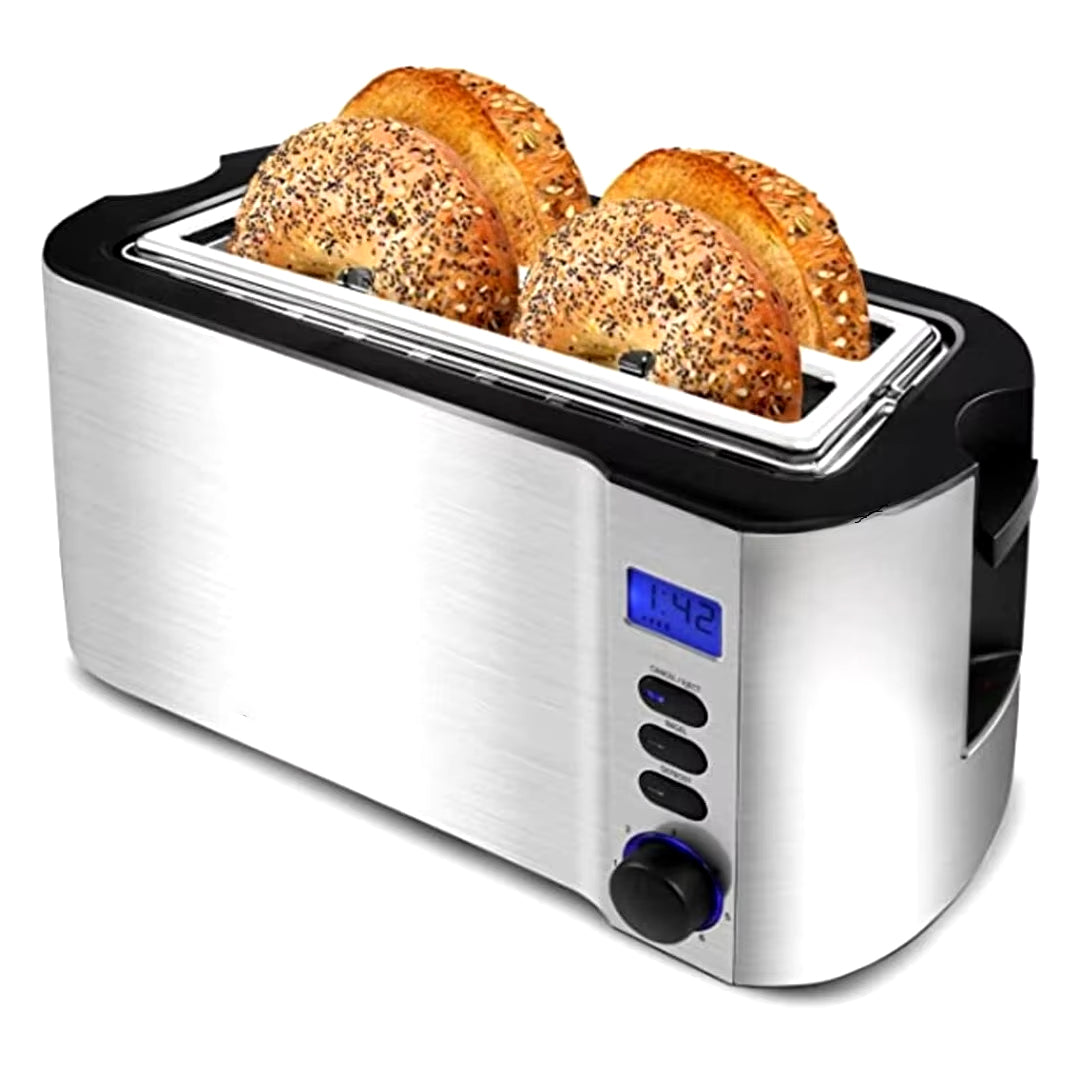 Long Slot 4-Slice Toaster with Countdown