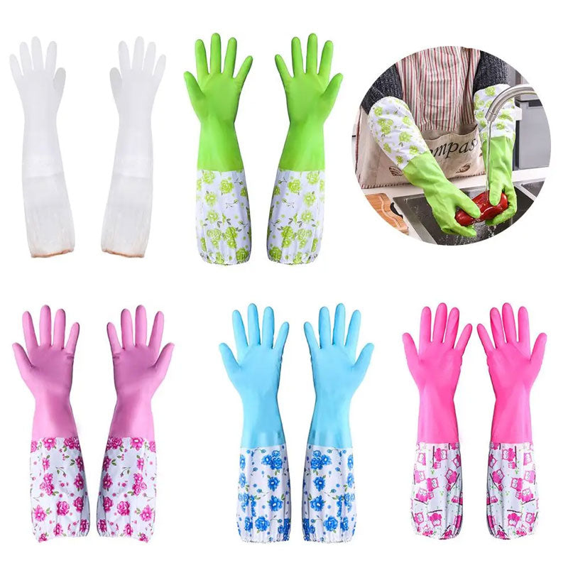 Waterproof & Warm Rubber Kitchen Gloves