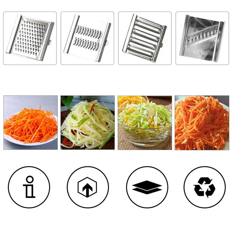 4-in-1 Vegetable Slicer, Grater, Cutter & Peeler