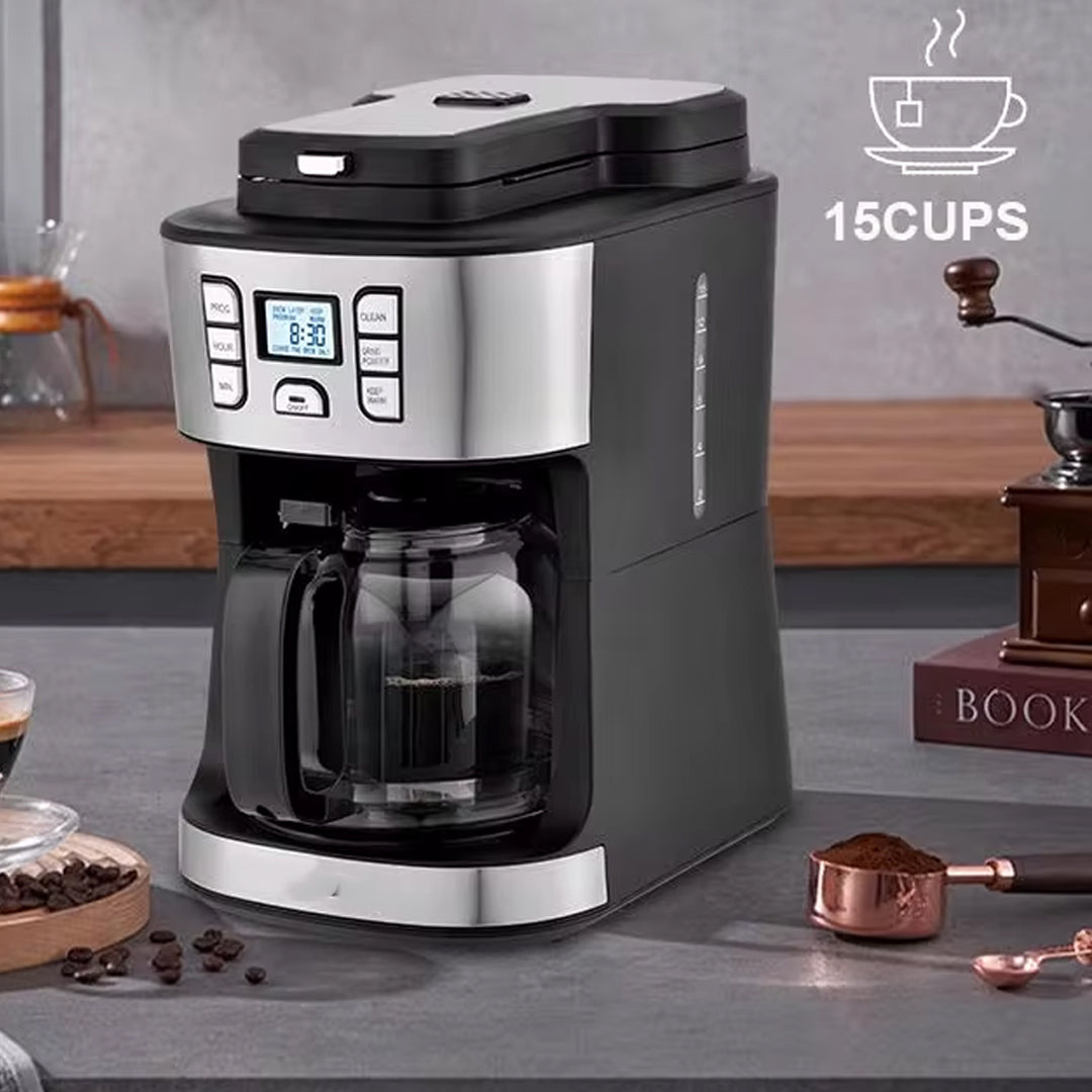 950W Electric Coffee Machine Household Drip Pot Fully Automatic with Steam for Brewing