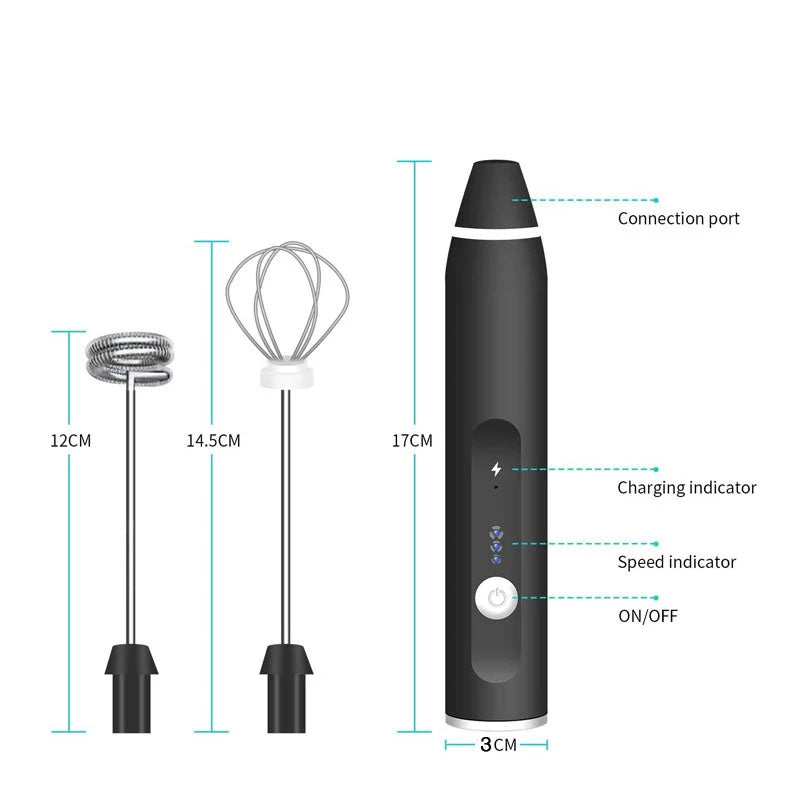 Handheld Electric Milk Frother and Blender