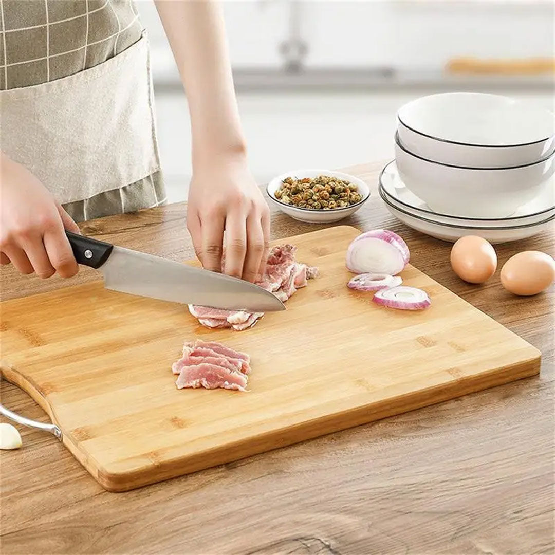 Reversible Bamboo Cutting Board Set