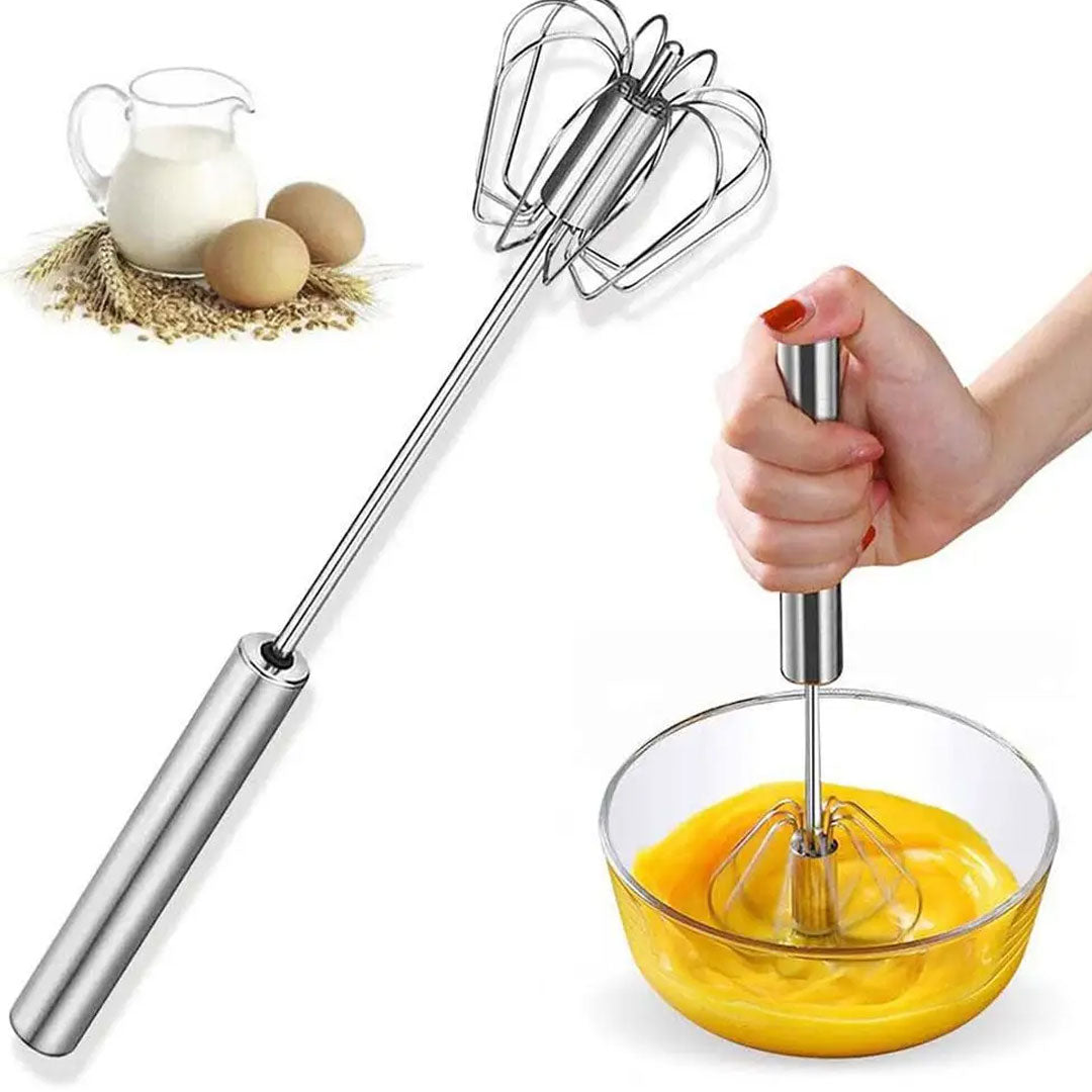 Semi-automatic Stainless Steel Egg Beater