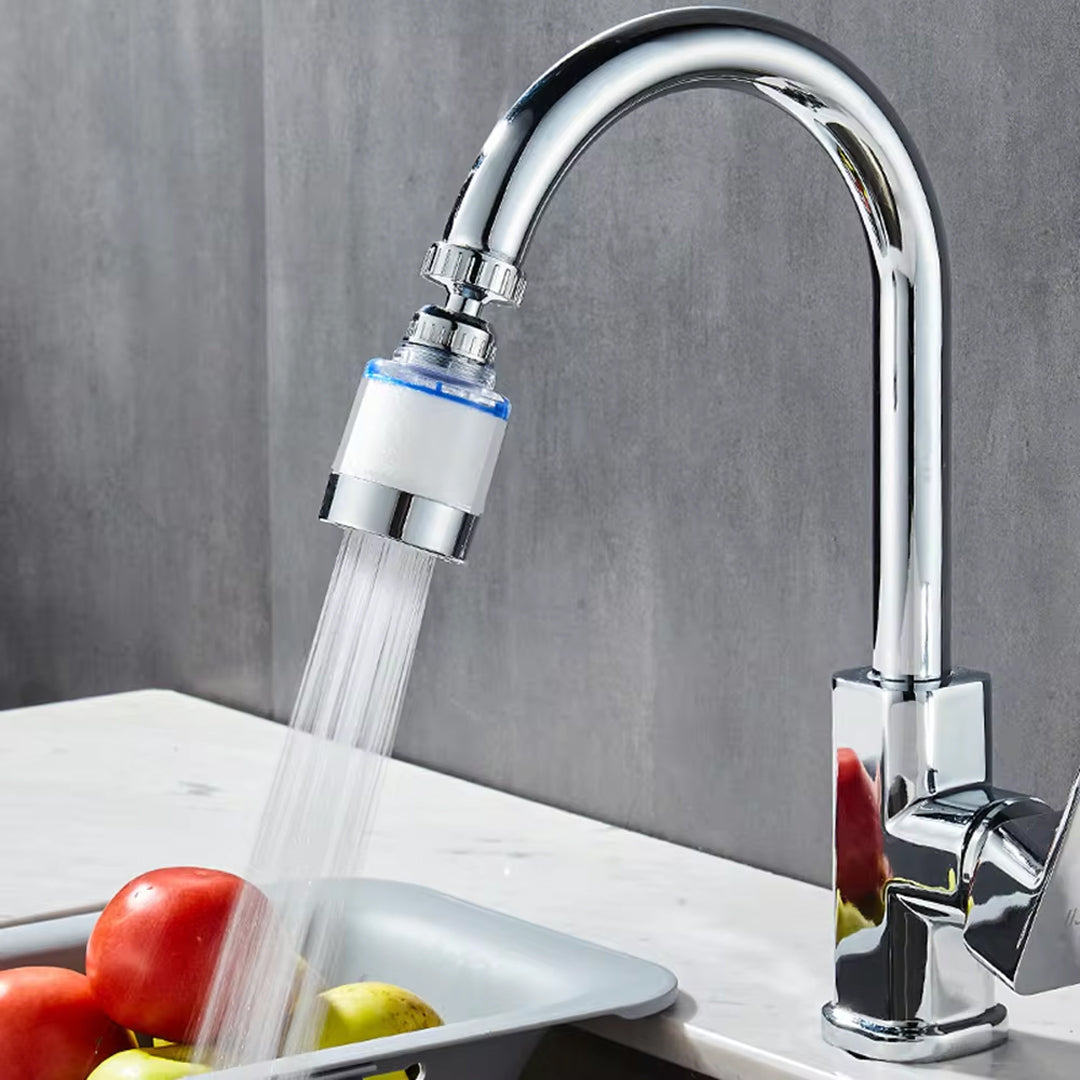 360° Swivel Faucet Water Filter Removes Chlorine and Heavy Metals for Soft and Hard Water