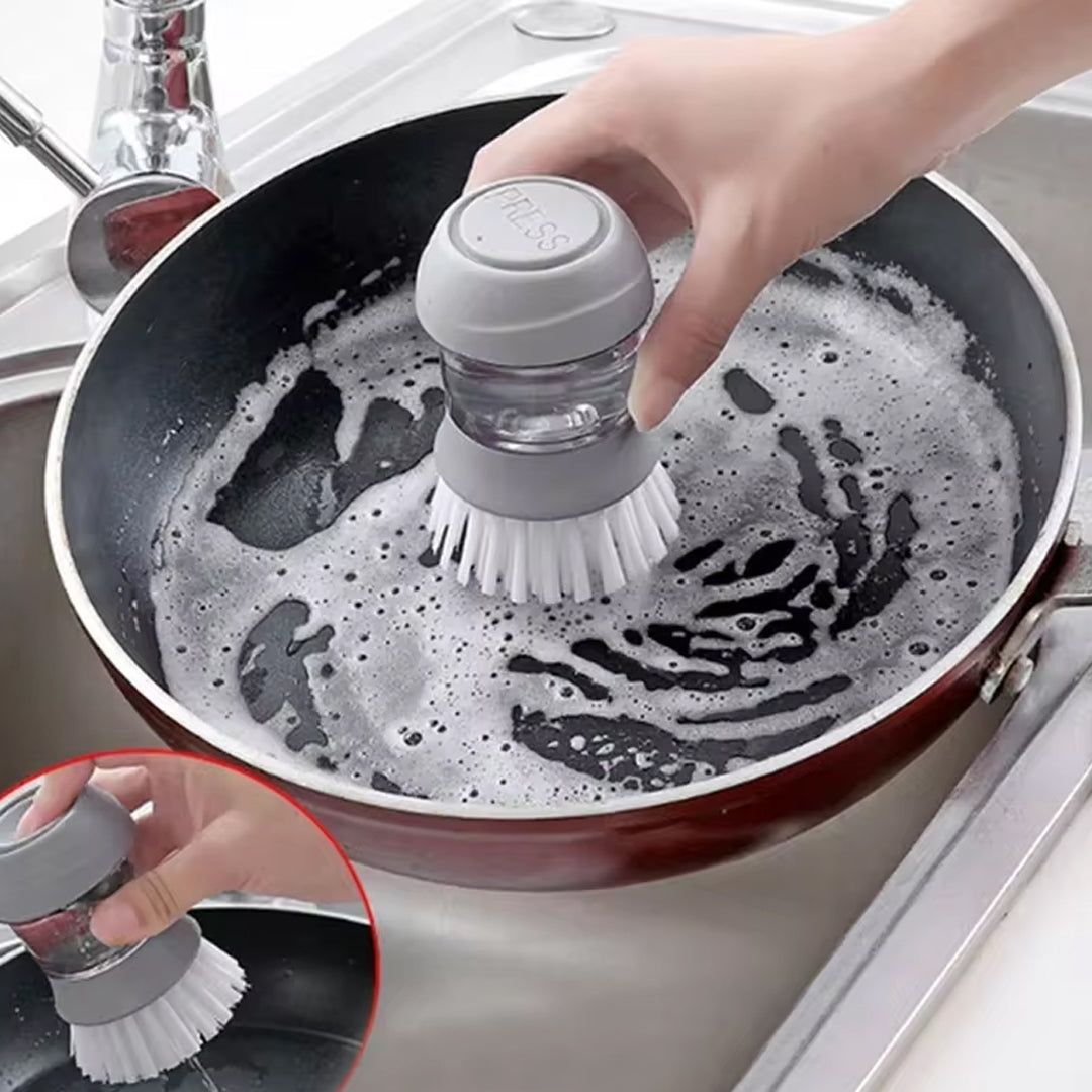 Dishwashing Brush with Soap Dispenser and Holder Household Kitchen Cleaning Tool