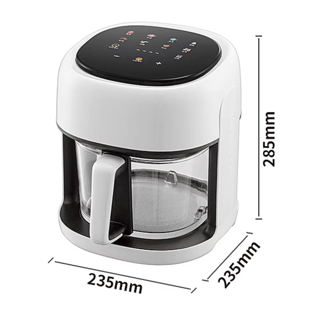 Large Smart Air Fryer with 360° View