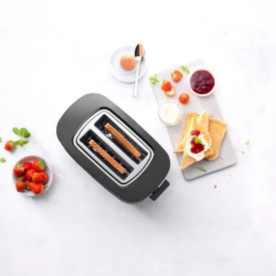 Black 2-Slice Extra Wide Slots Toaster