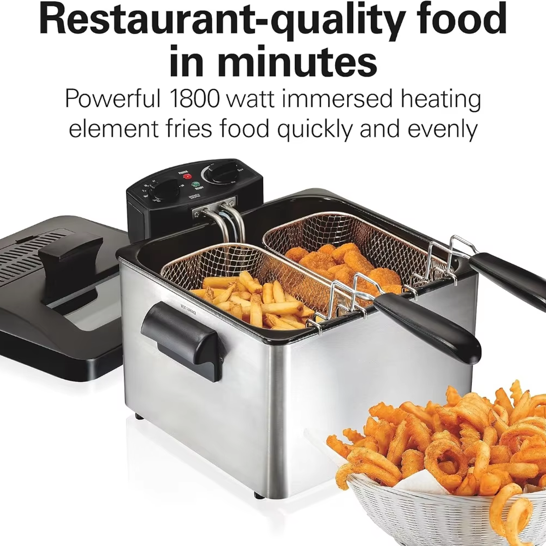 4.7-Quart Triple Basket Deep Fryer