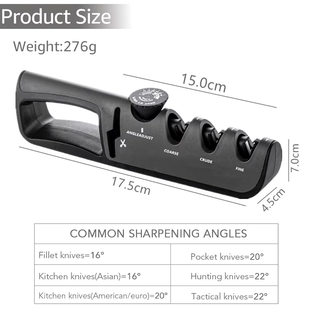 Adjustable Angle 4-Stage Knife Sharpener