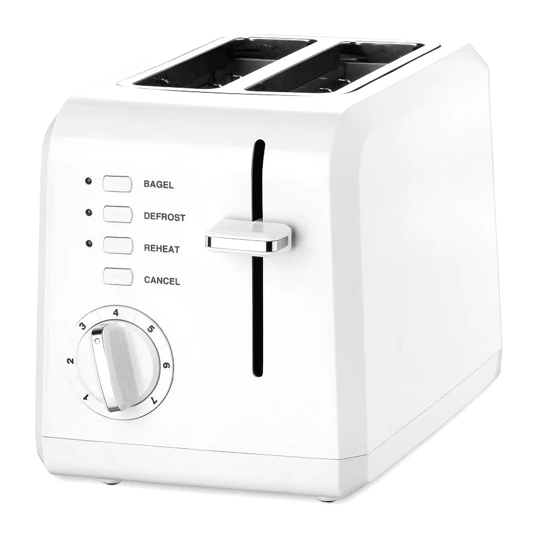 Compact 2-Slice Toaster Removable Crumb Tray