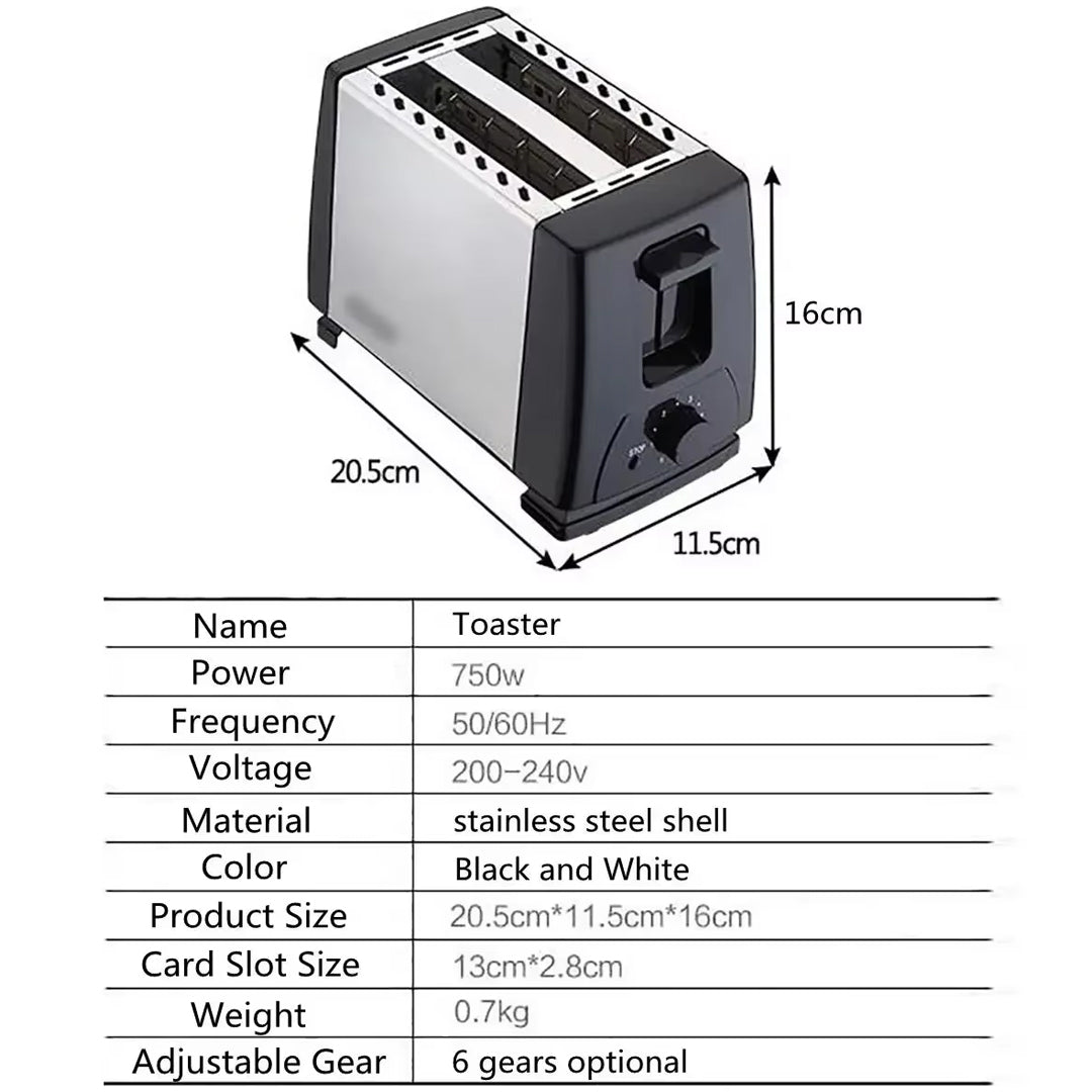 750W Bread Toaster Oven Sandwich Maker