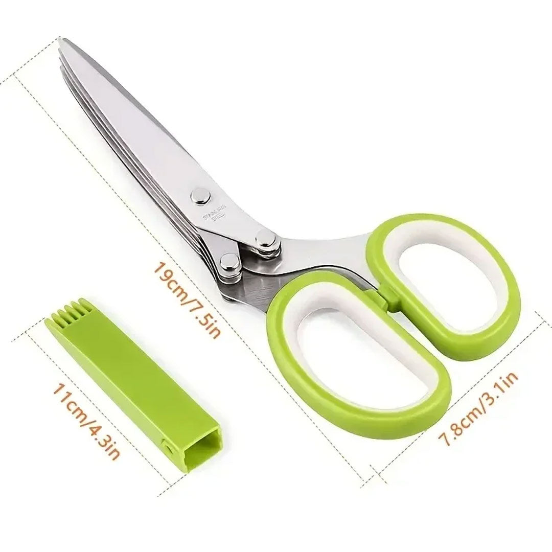 5-Blade Smart Herbs Scissors - Multi-Functional Kitchen Tool