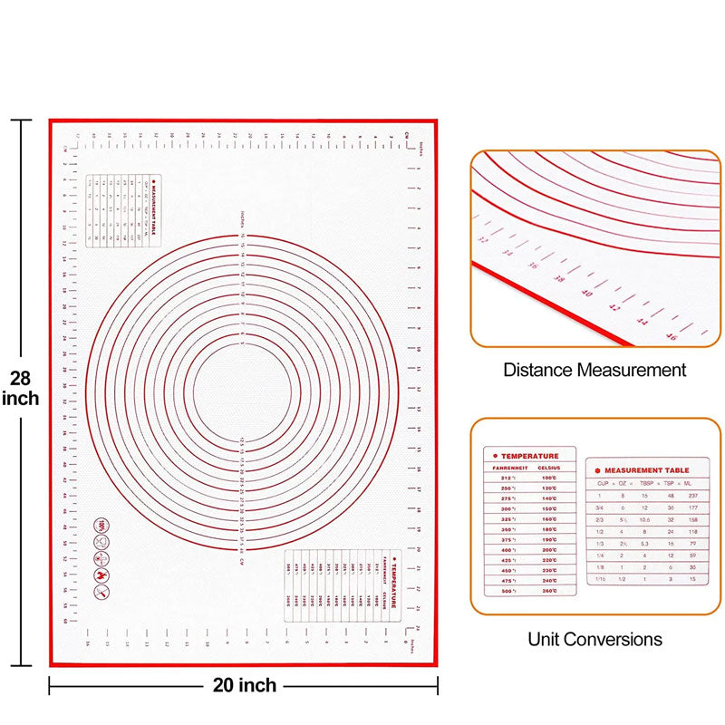 Non-Stick Silicone Baking Mat for Kneading and Cooking