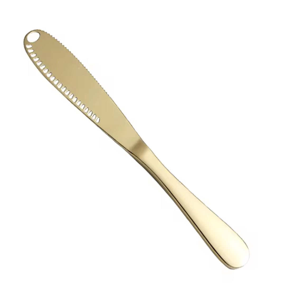 Stainless Steel Butter and Cheese Knife with Holes for Jam, Dessert, and Bread