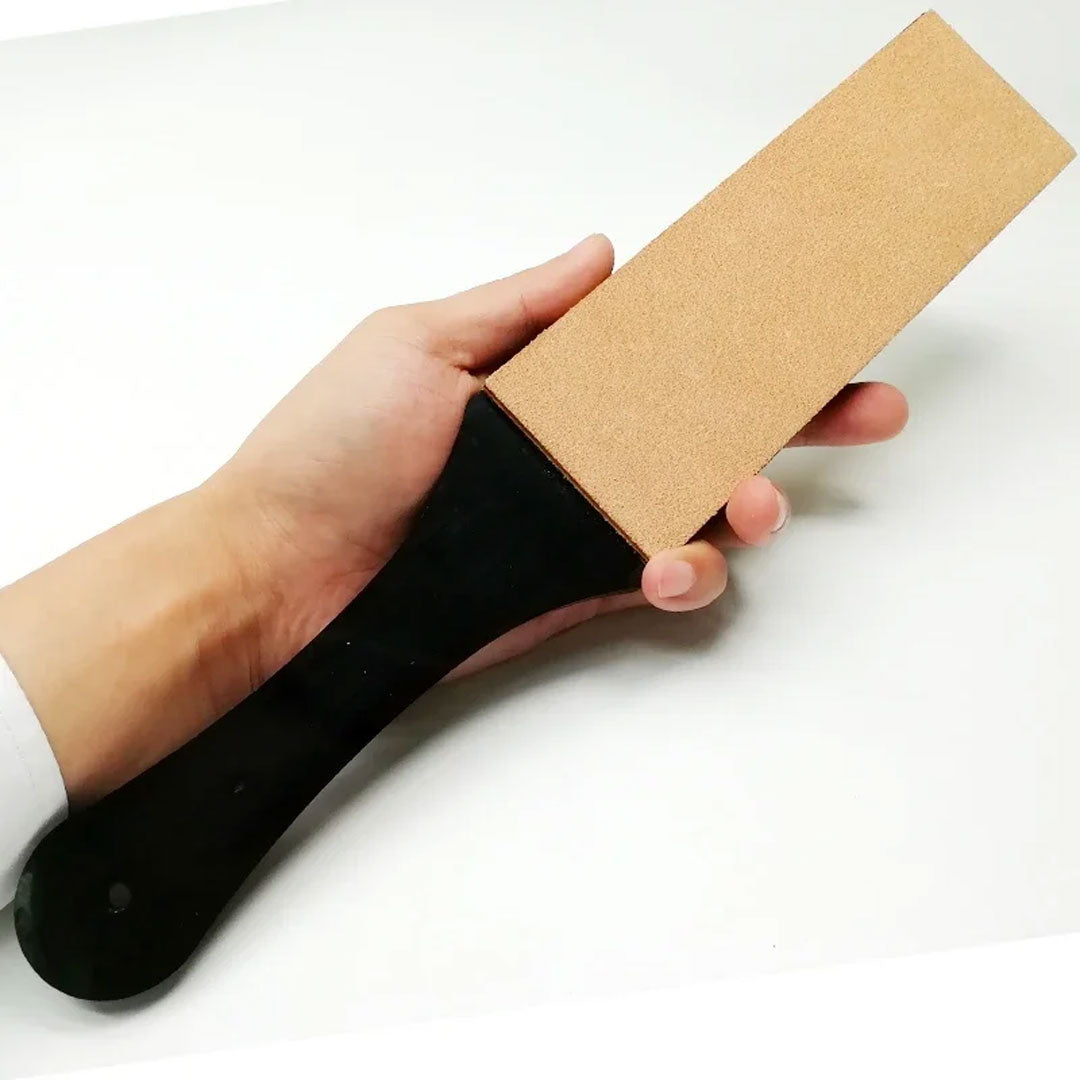 Double Side Leather Strop Knife Sharpening Kit with Polishing Compound