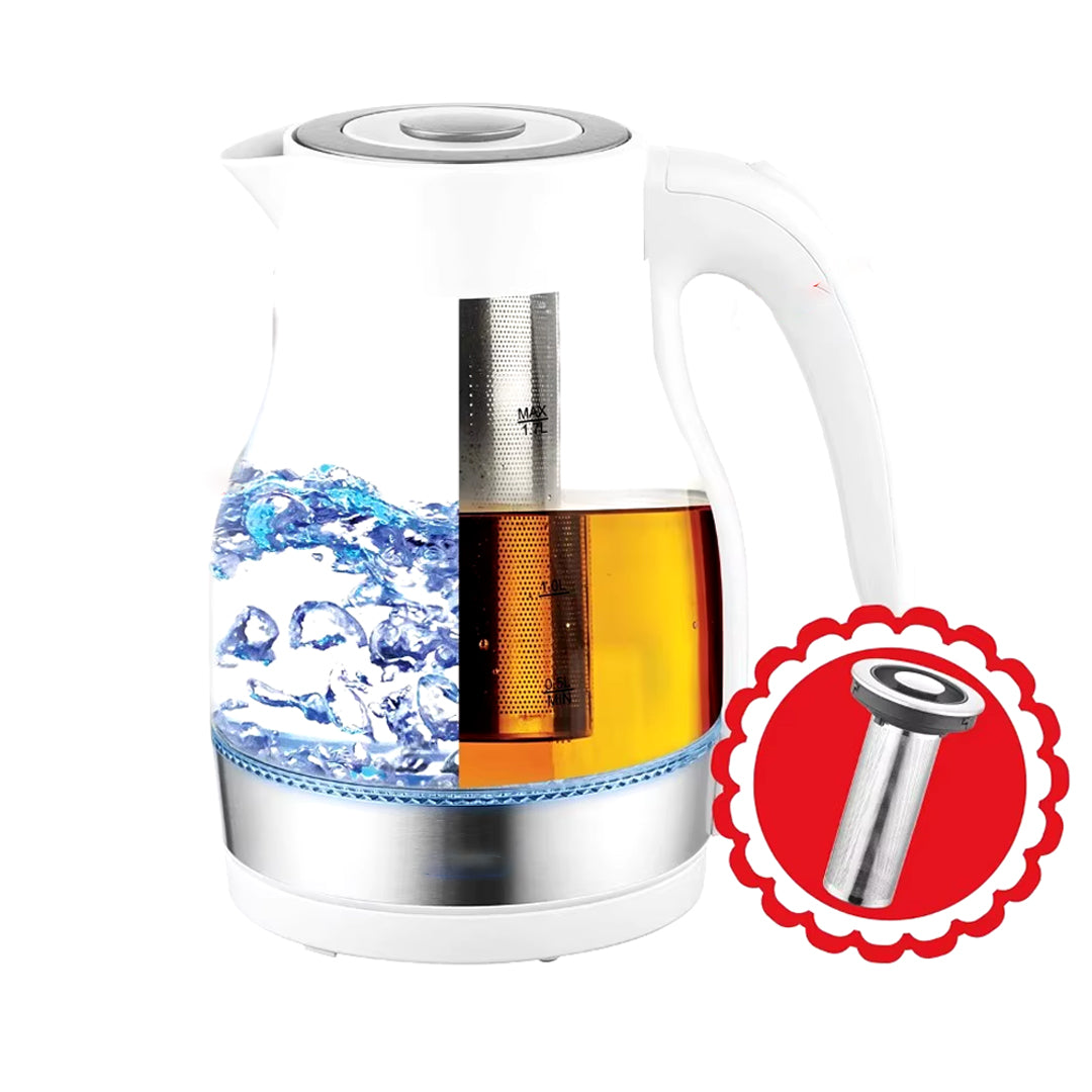 Fast Boil Cordless Glass Kettle Infuser