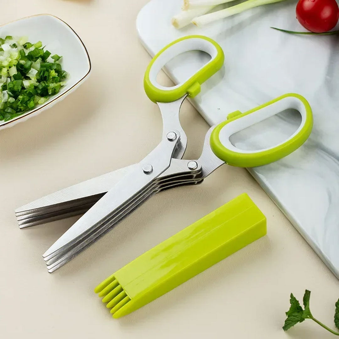 5-Blade Smart Herbs Scissors - Multi-Functional Kitchen Tool