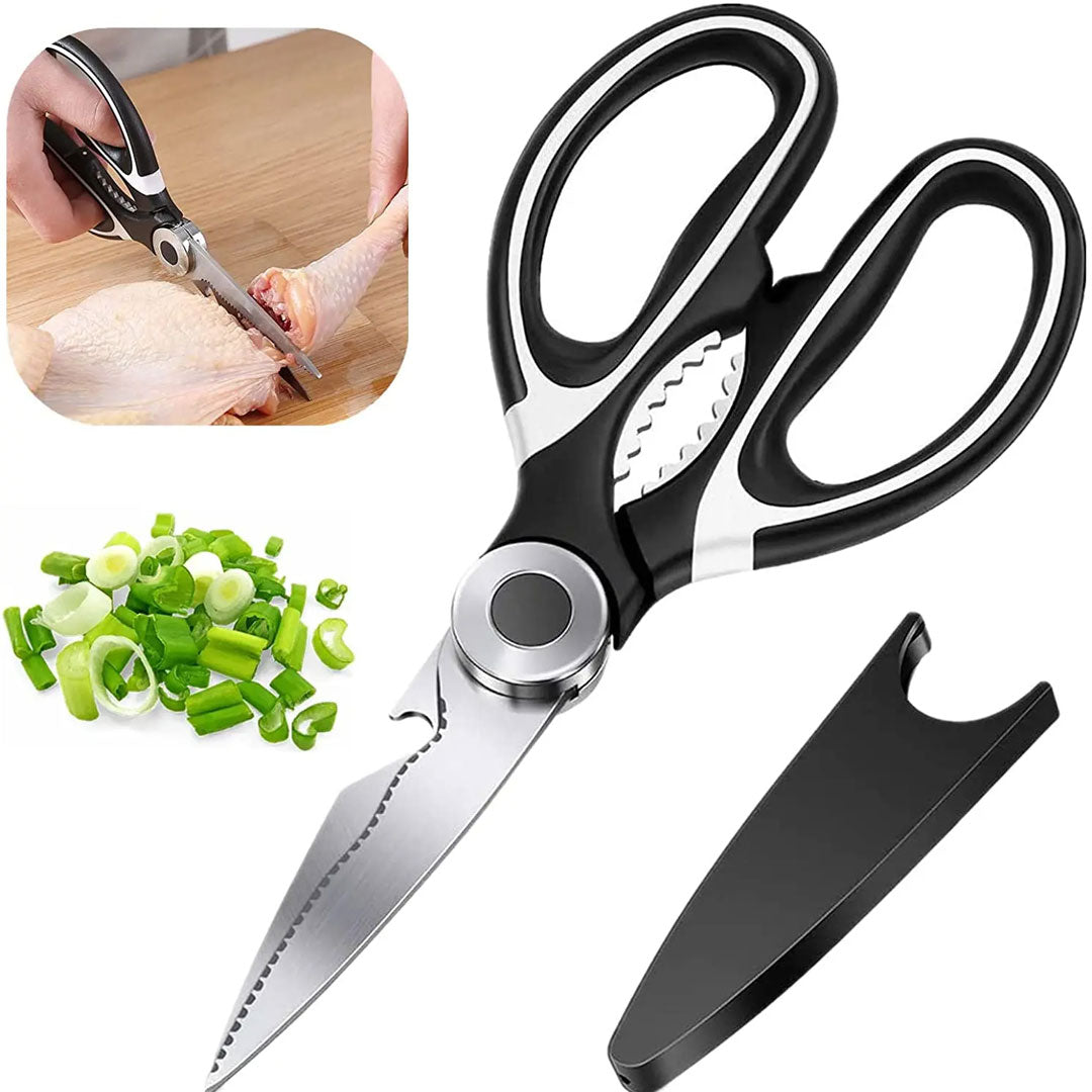 Multifunctional Stainless Steel Kitchen Scissors - For Chicken, Duck Bones & More