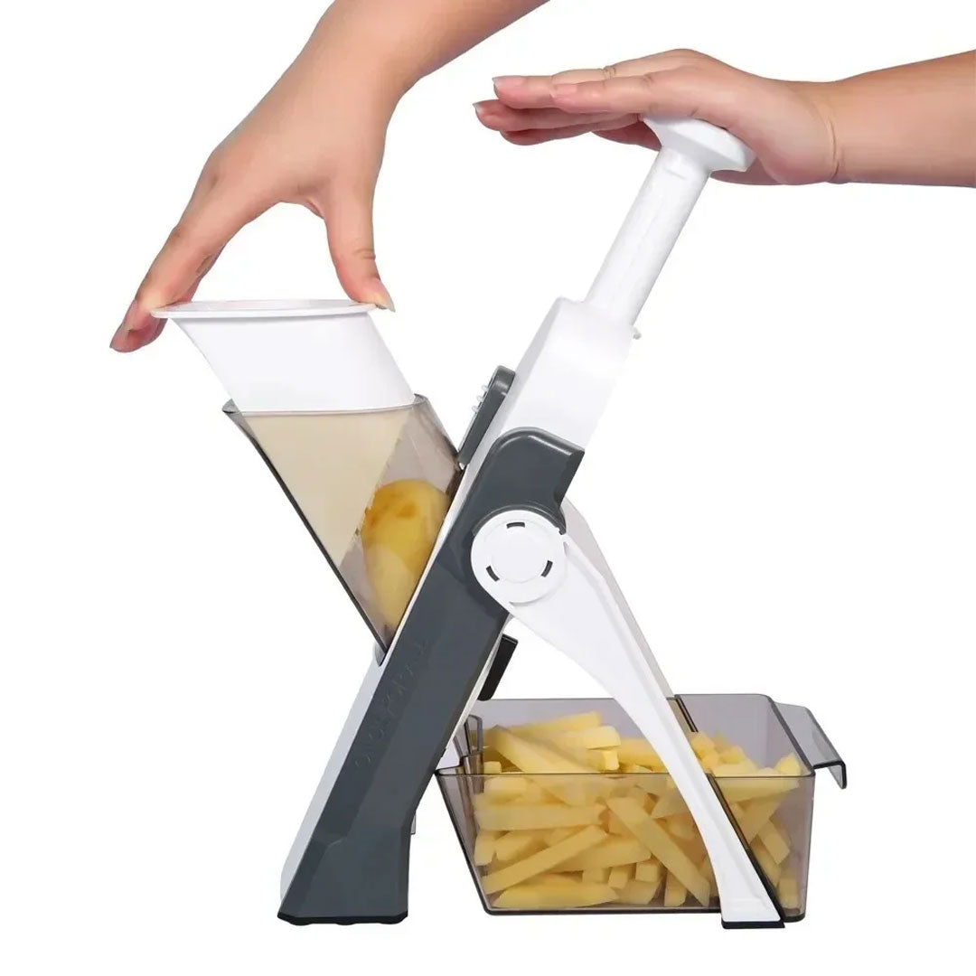 5-in-1 Manual Vegetable Cutter, Slicer & Chopper