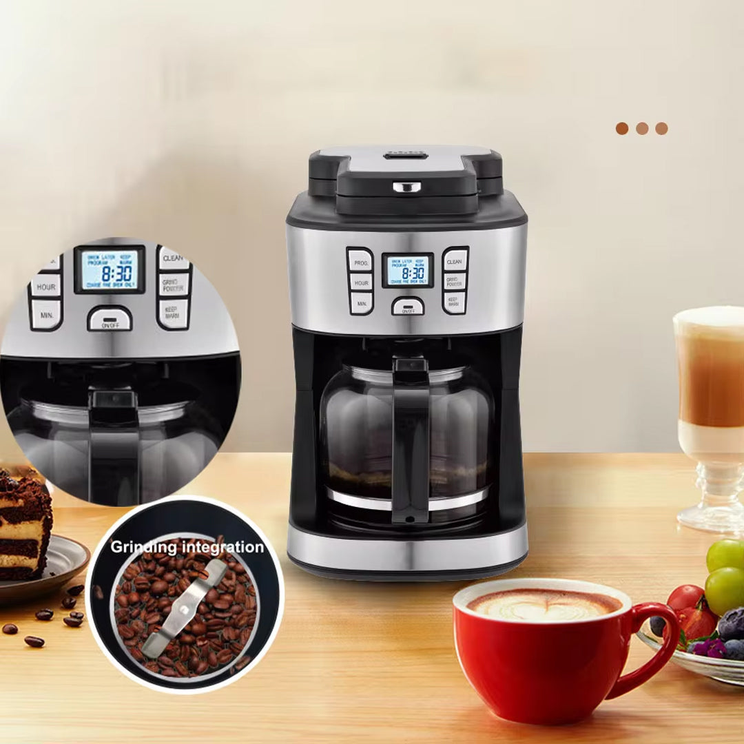 950W Electric Coffee Machine Household Drip Pot Fully Automatic with Steam for Brewing