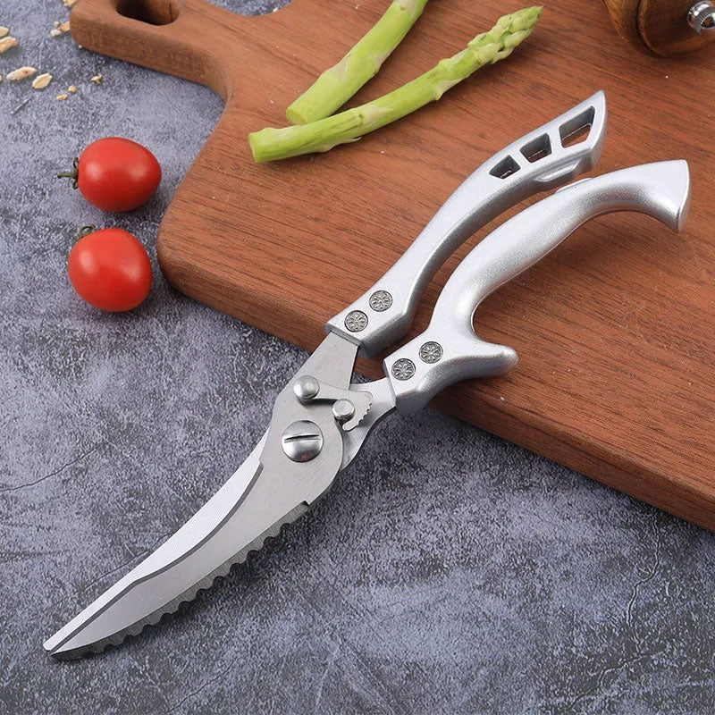 Heavy-Duty Stainless Steel Kitchen Scissors - Meat, Fruit, and Bone Shears