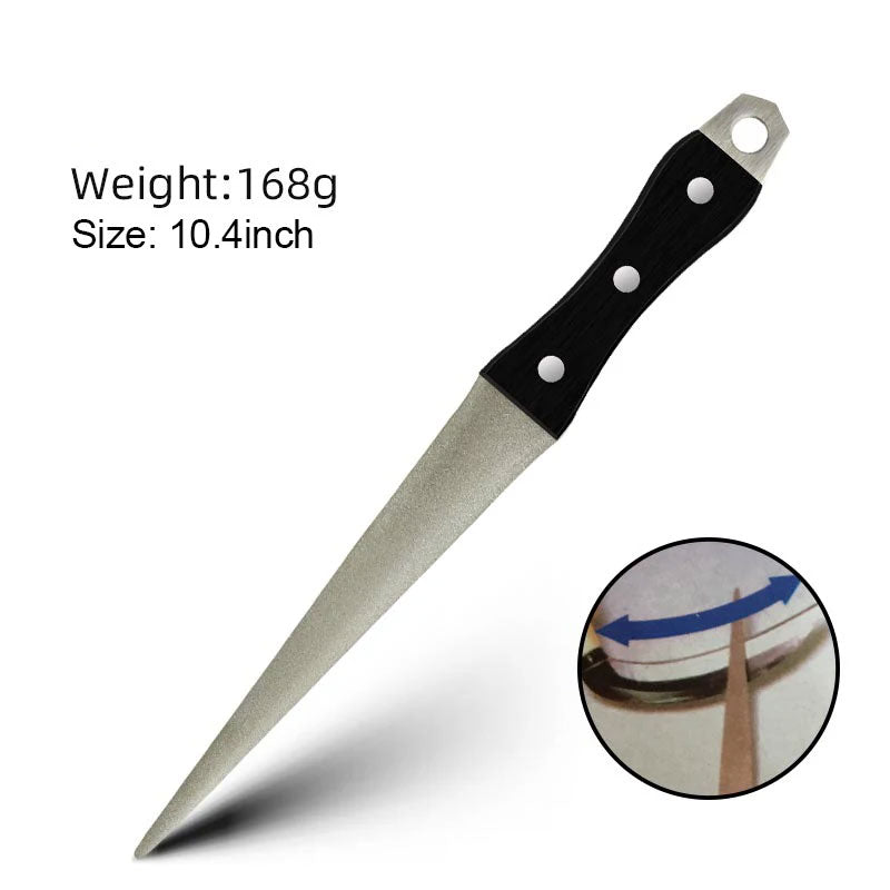 Knife Sharpener with Curved Surface Kitchen Grinding Tool