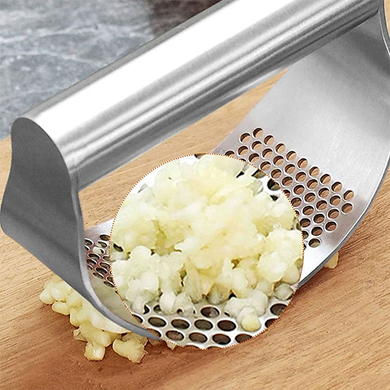 Upgraded Stainless Steel Garlic Press - Efficient Squeezer