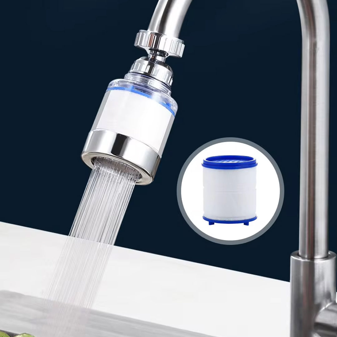 360° Swivel Faucet Water Filter Removes Chlorine and Heavy Metals for Soft and Hard Water