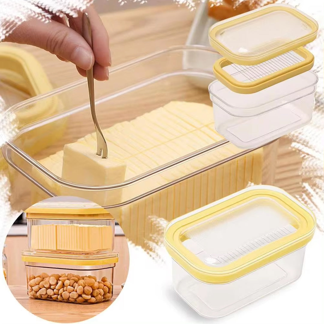 Stainless Steel and ABS Butter Cheese Cutter Box with Slicer and Grater