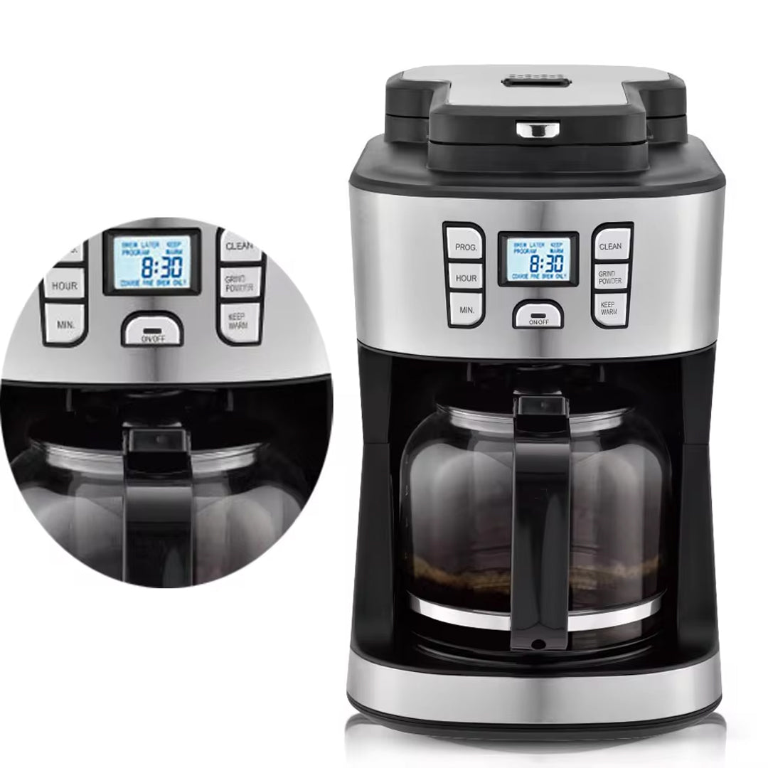 950W Electric Coffee Machine Household Drip Pot Fully Automatic with Steam for Brewing