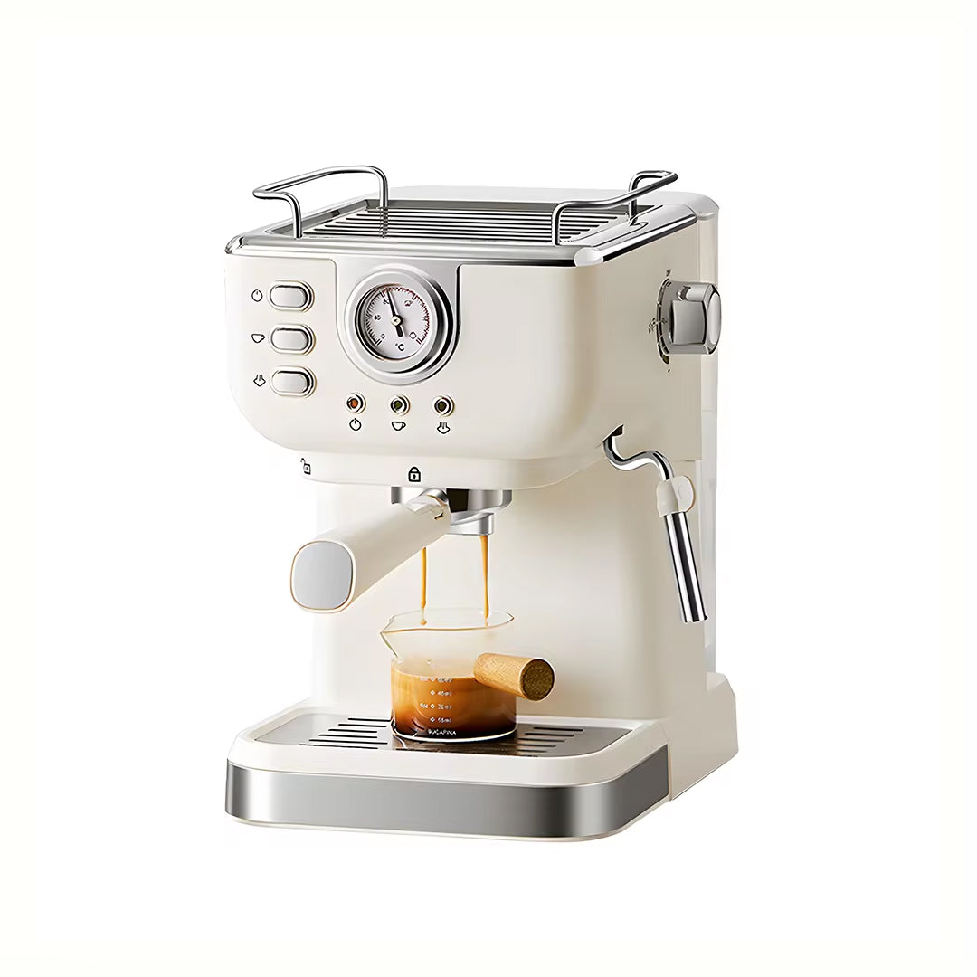 20-Bar Espresso Coffee Machine Semi-Automatic with Milk Frothing and 1.8L Water Tank